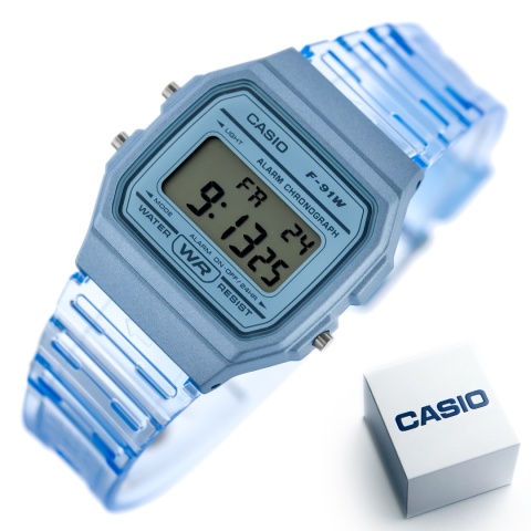 Zegarek Unisex Casio Retro Vintage F-91WS-2 (zd648b) + BOX