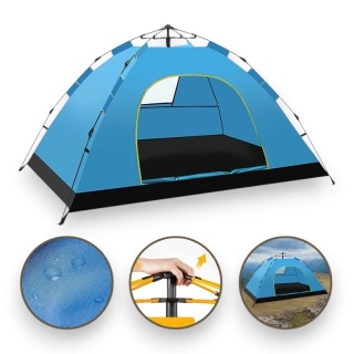 Namiot Kempingowy 2-3 Osobowy – Składany, Wodoodporny, Niebieski