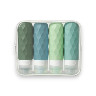 Podróżne butelki silikonowe w odcieniach zieleni - Peterson