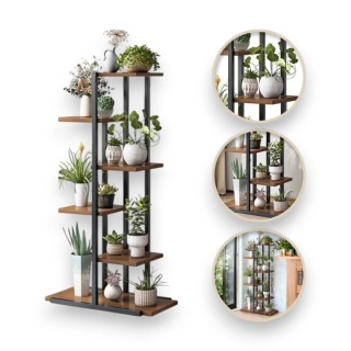 Stojak na Rośliny – 6-Półkowy Kwietnik do Domu i na Balkon