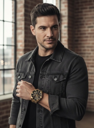 Zegarek Męski Diesel Mega Chief DZ4678 – Złoty Chronograf z Czarną Tarczą