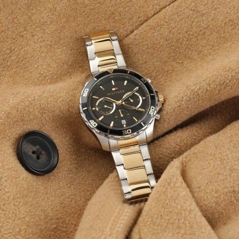 Zegarek Męski Tommy Hilfiger Jordan 1792095 – Srebrny Chronograf