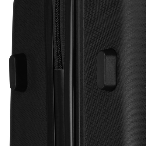 Zestaw walizek podróżnych z tworzywa ABS w czarnym kolorze - Peterson