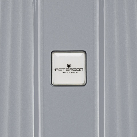 Zestaw walizek podróżnych z tworzywa ABS w szarym kolorze - Peterson