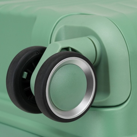 Zestaw walizek podróżnych z tworzywa ABS w zielonym kolorze - Peterson