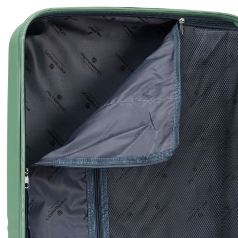 Zestaw walizek podróżnych z tworzywa ABS w zielonym kolorze - Peterson