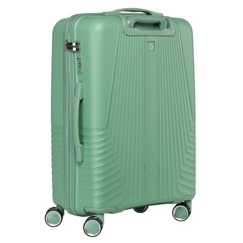 Zestaw walizek podróżnych z tworzywa ABS w zielonym kolorze - Peterson