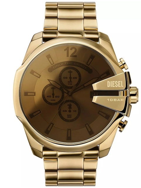 Złoty Zegarek Męski Diesel Mega Chief DZ4662 – Chronograf WR100 + Box