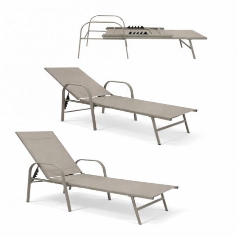 Leżak Ogrodowy z Regulacją LE05JBR – Wygodny Leżak do Opalania i Relaksu