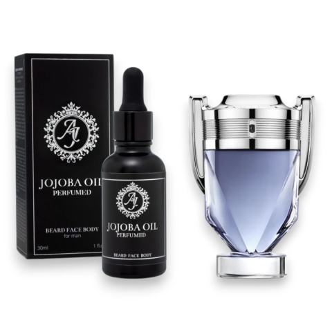 Męskie perfumy w olejku jojoba – zapach Invictus do ciała i brody
