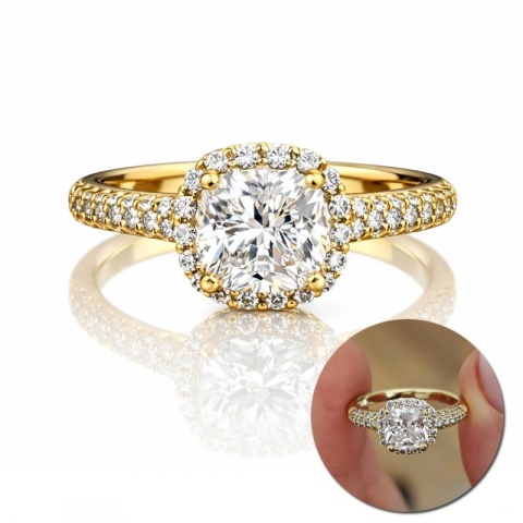 Pierścionek Stal Chirurgiczna 14k Złoto Cyrkonia PST992 – Efektowny Zaręczynowy