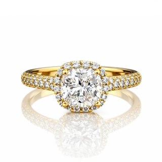 Pierścionek Stal Chirurgiczna 14k Złoto Cyrkonia PST992 – Efektowny Zaręczynowy