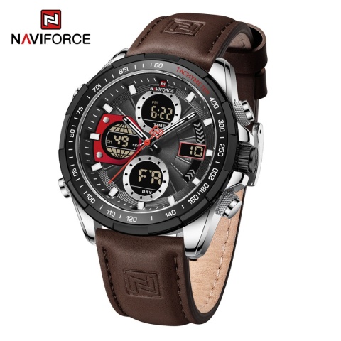 Zegarek Męski Naviforce NF9197L S/B/D.BN – Dual Display + Box
