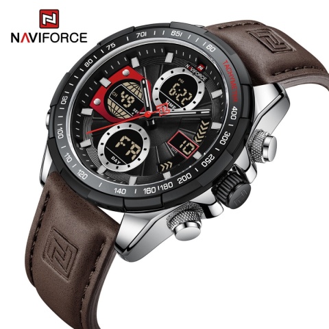 Zegarek Męski Naviforce NF9197L S/B/D.BN – Dual Display + Box