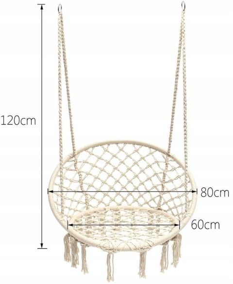 Huśtawka Ogrodowa Bocianie Gniazdo - Ażurowy Fotel Wiszący