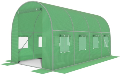 Tunel Foliowy ZIELONY z oknami - 10m2 = 400*250*200