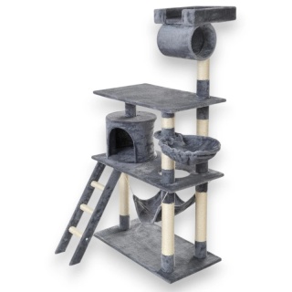 Wielofunkcyjny Drapak dla Kota z Hamakiem i Domkiem – Kocia Wieża Zabaw