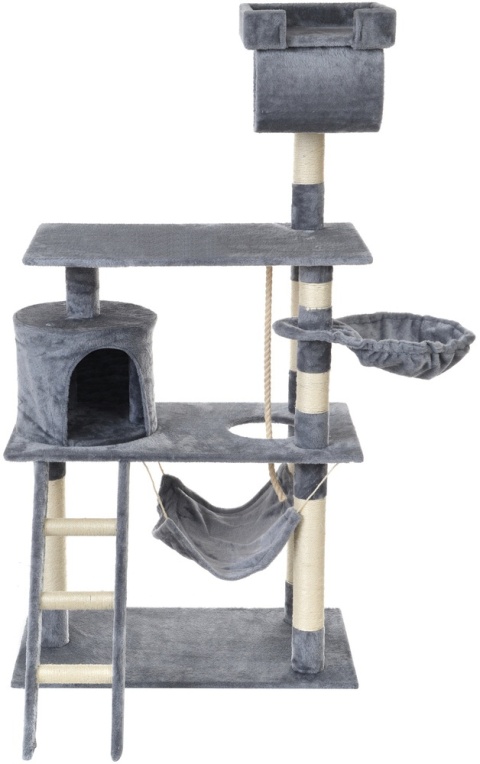 Wielofunkcyjny Drapak dla Kota z Hamakiem i Domkiem – Kocia Wieża Zabaw