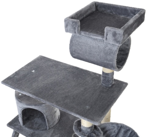 Wielofunkcyjny Drapak dla Kota z Hamakiem i Domkiem – Kocia Wieża Zabaw