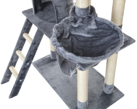 Wielofunkcyjny Drapak dla Kota z Hamakiem i Domkiem – Kocia Wieża Zabaw