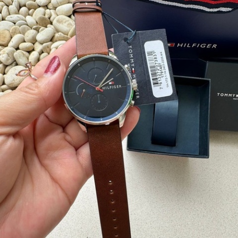 Zegarek Męski Tommy Hilfiger 1791487 Chase | Brązowy Skórzany Pasek