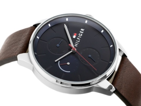 Zegarek Męski Tommy Hilfiger 1791487 Chase | Brązowy Skórzany Pasek
