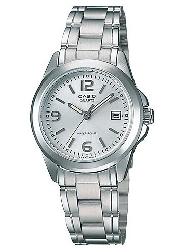 Zegarek damski Casio LTP-1215A-7ADF – Klasyczny, Srebrny z Datownikiem