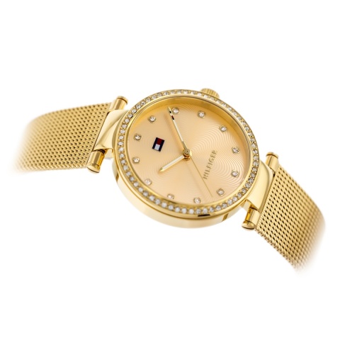 Zegarek damski Tommy Hilfiger Lynn 1781864 Złoty z cyrkoniami