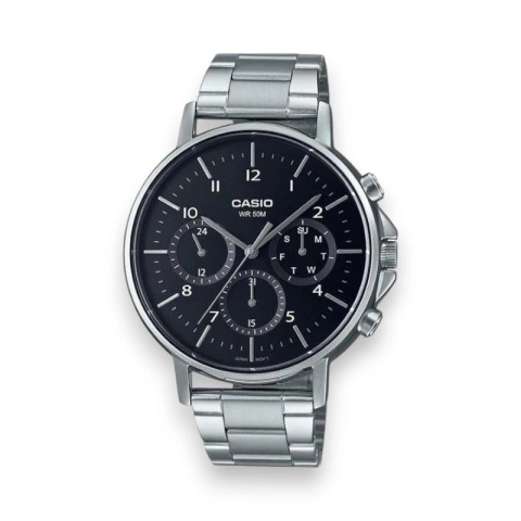 Zegarek męski Casio MTP-E321D-1A – klasyczna stal i niezawodność