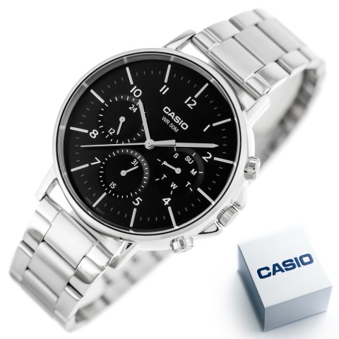 Zegarek męski Casio MTP-E321D-1A – klasyczna stal i niezawodność