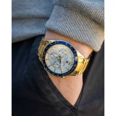 Zegarek męski Tommy Hilfiger 1791121 Złoty Chronograf