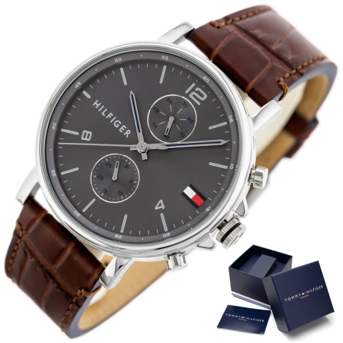 Zegarek męski Tommy Hilfiger Daniel 1710416 na brązowym pasku
