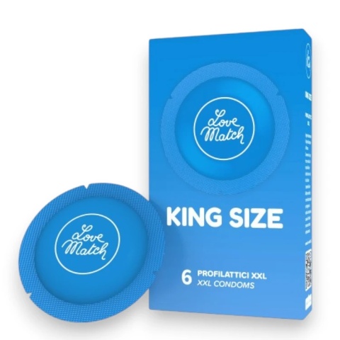 Duże powiększone xxl prezerwatywy love match 6szt