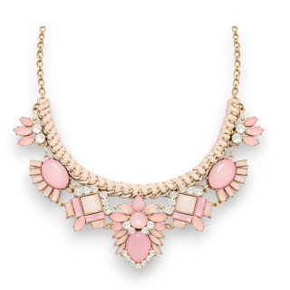 Różowy Naszyjnik Damski Kolia z Kryształkami - Elegancki i Na Co Dzień