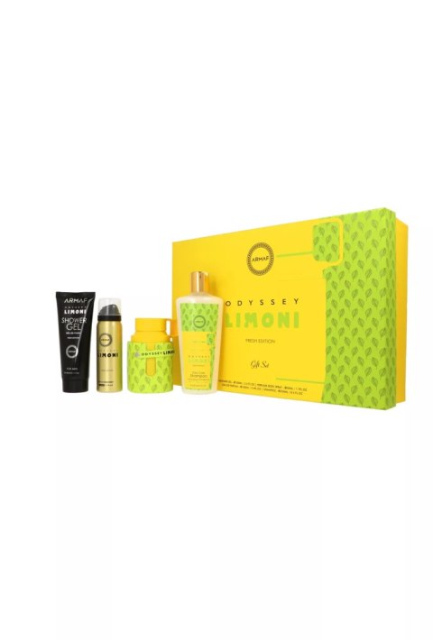 Zestaw Armaf Odyssey Limoni Fresh Edition Edp 100ml + Perfume Body Spray 50ml + Shower Gel 100ml + Shampoo 250ml
