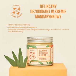Delikatny dezodorant w kremie MANDARYNKOWY bez sody