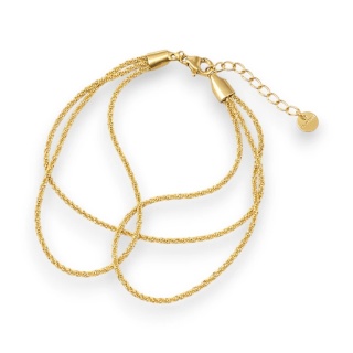 Bransoletka na rękę stal chirurgiczna pozłacana 14k złotem BST1494