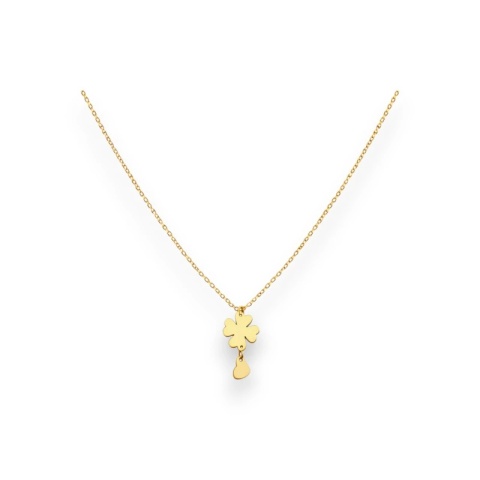 Naszyjnik stal szlachetna pozłacana 14k złotem KONICZYNKA i serce