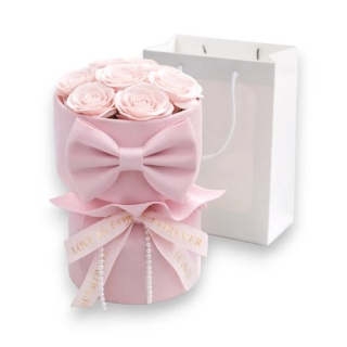 Flower box, bukiet zapachowych kwiatów mydlanych w pudełku 8szt. LED BUK24R