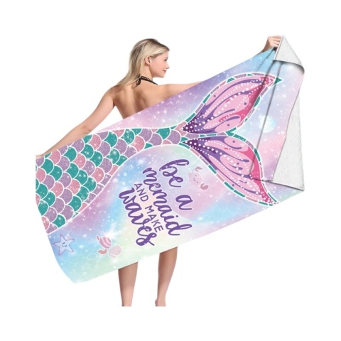 Ręcznik plażowy prostokątny BE A MEMAID 150x70 REC54WZ11