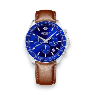 Zegarek Męski Giewont Chronograph Sapphire Brązowo Niebieski GW3520-A5