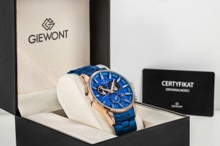Zegarek Męski Giewont Chronograph Sapphire Niebieski GW4580-B5