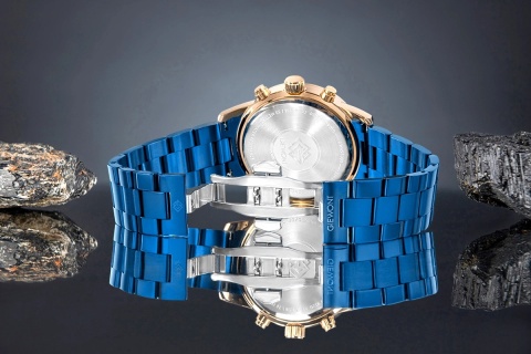 Zegarek Męski Giewont Chronograph Sapphire Niebieski GW4580-B5